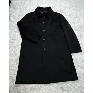 LORO PIANA Storm System X Turnberry 100% Wool Overcoat Top Trench Coat 44L Long